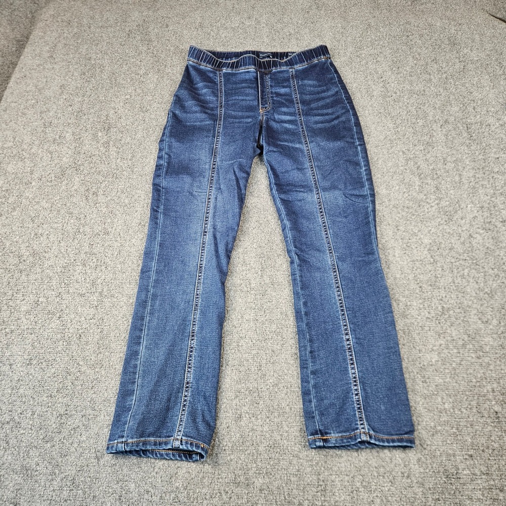 Pure Jill Denim Slim Leg Ankle Jeans Dark Wash Blue Pull On XS RN97641